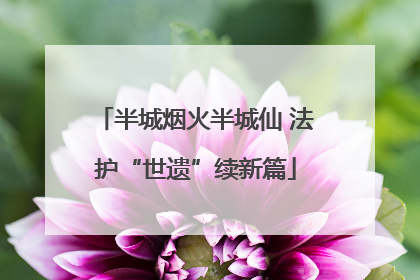 半城烟火半城仙 法护“世遗”续新篇