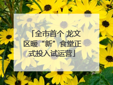 全市首个 龙文区暖“新”食堂正式投入试运营
