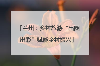 兰州：乡村旅游“出圈出彩”赋能乡村振兴