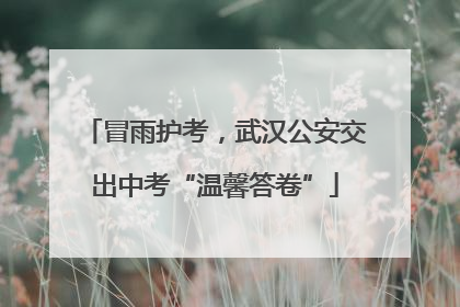 冒雨护考，武汉公安交出中考“温馨答卷”