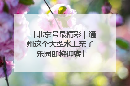 北京号最精彩｜通州这个大型水上亲子乐园即将迎客