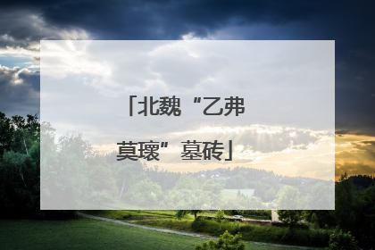 北魏“乙弗莫瓌”墓砖