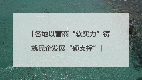 各地以营商“软实力”铸就民企发展“硬支撑”