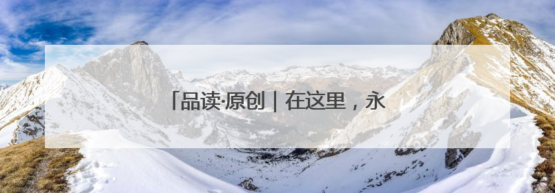 品读·原创｜在这里，永远想不出会遇到什么动物