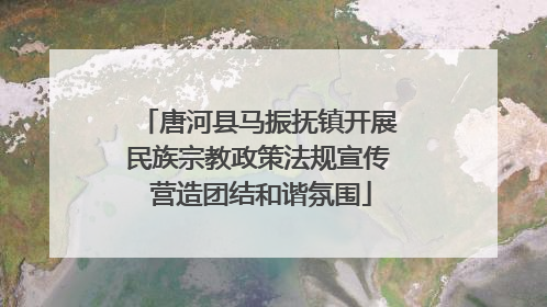 唐河县马振抚镇开展民族宗教政策法规宣传 营造团结和谐氛围