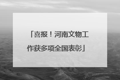 喜报！河南文物工作获多项全国表彰