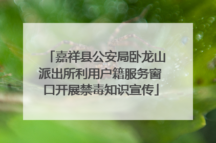 嘉祥县公安局卧龙山派出所利用户籍服务窗口开展禁毒知识宣传