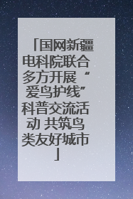 国网新疆电科院联合多方开展“爱鸟护线”科普交流活动 共筑鸟类友好城市