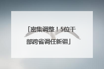 密集调整！5位干部跨省调任新疆