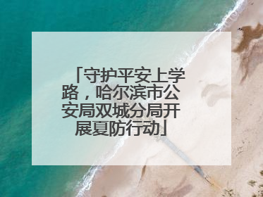 守护平安上学路，哈尔滨市公安局双城分局开展夏防行动