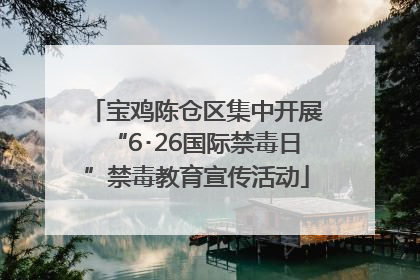 宝鸡陈仓区集中开展“6･26国际禁毒日”禁毒教育宣传活动