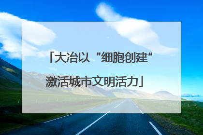 大冶以“细胞创建”激活城市文明活力