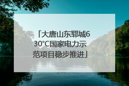 大唐山东郓城630℃国家电力示范项目稳步推进