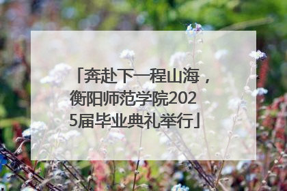 奔赴下一程山海，衡阳师范学院2025届毕业典礼举行