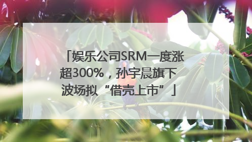 娱乐公司SRM一度涨超300%，孙宇晨旗下波场拟“借壳上市”