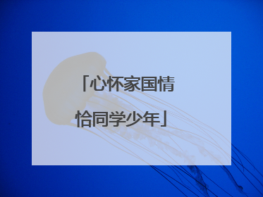 心怀家国情 恰同学少年