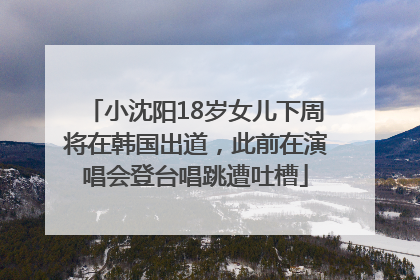小沈阳18岁女儿下周将在韩国出道，此前在演唱会登台唱跳遭吐槽