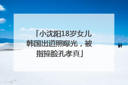 小沈阳18岁女儿韩国出道照曝光，被指撞脸孔孝真