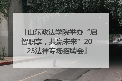 山东政法学院举办“启智职享，共赢未来”2025法律专场招聘会