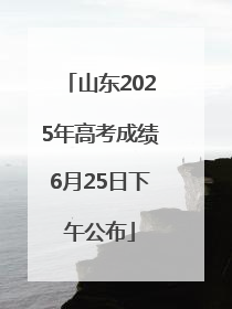 山东2025年高考成绩6月25日下午公布