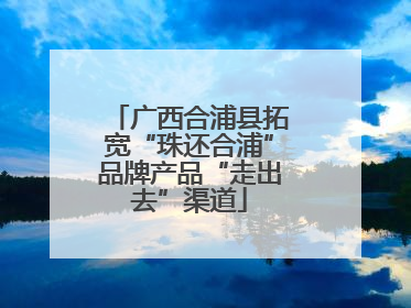 广西合浦县拓宽“珠还合浦”品牌产品“走出去”渠道
