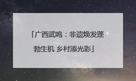广西武鸣：非遗焕发蓬勃生机 乡村添光彩