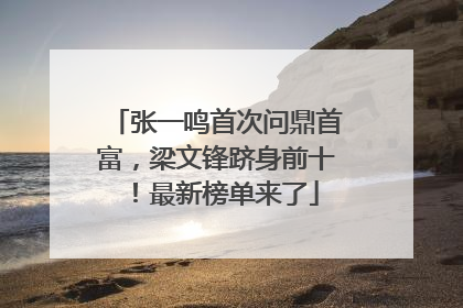 张一鸣首次问鼎首富，梁文锋跻身前十！最新榜单来了
