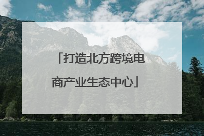 打造北方跨境电商产业生态中心