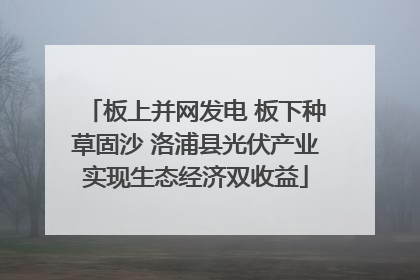 板上并网发电 板下种草固沙 洛浦县光伏产业实现生态经济双收益