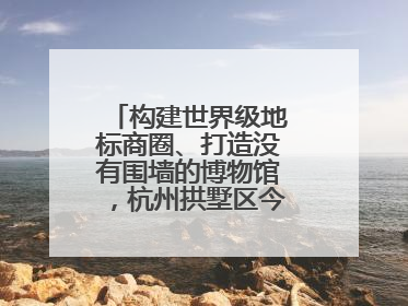 构建世界级地标商圈、打造没有围墙的博物馆，杭州拱墅区今年要干这些事
