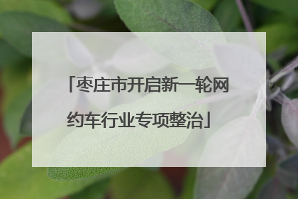 枣庄市开启新一轮网约车行业专项整治