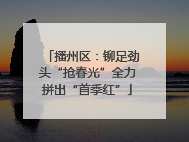 播州区：铆足劲头“抢春光”全力拼出“首季红”