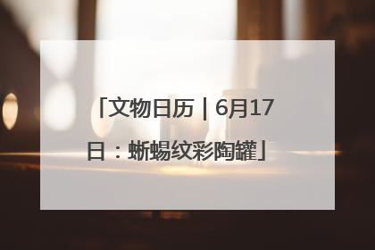 文物日历｜6月17日：蜥蜴纹彩陶罐