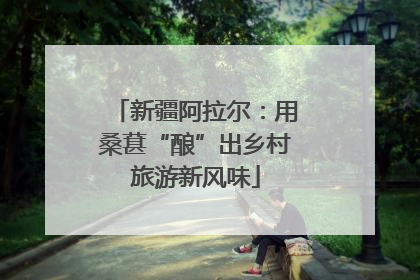 新疆阿拉尔：用桑葚“酿”出乡村旅游新风味