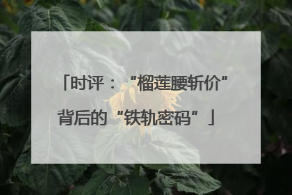 时评：“榴莲腰斩价”背后的“铁轨密码”