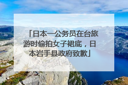 日本一公务员在台旅游时偷拍女子裙底，日本岩手县政府致歉