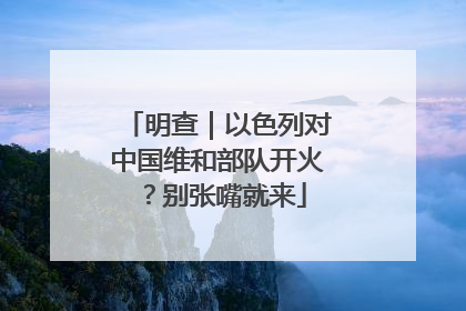 明查｜以色列对中国维和部队开火？别张嘴就来