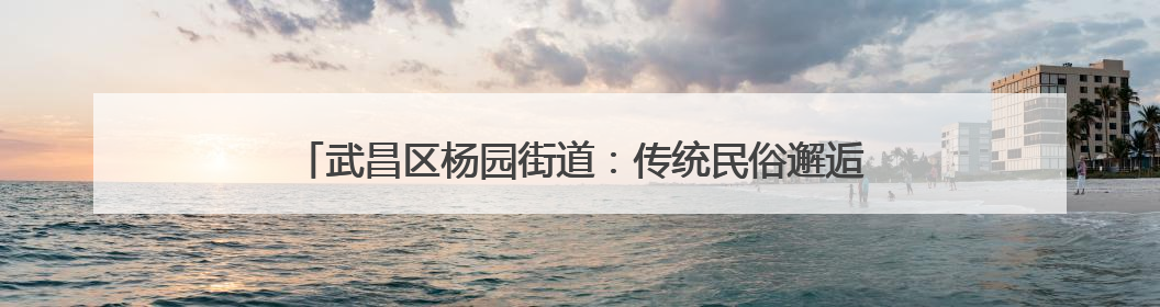 武昌区杨园街道：传统民俗邂逅婚育新风 共筑幸福和谐家园