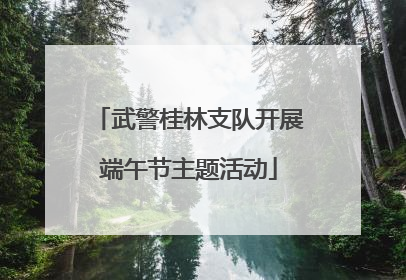 武警桂林支队开展端午节主题活动