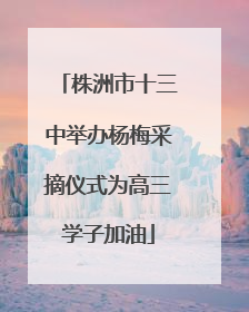 株洲市十三中举办杨梅采摘仪式为高三学子加油