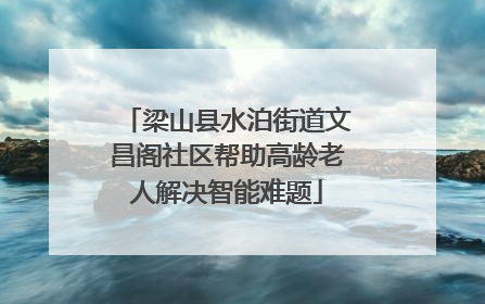 梁山县水泊街道文昌阁社区帮助高龄老人解决智能难题