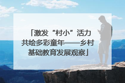 激发“村小”活力 共绘多彩童年——乡村基础教育发展观察