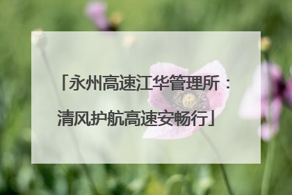 永州高速江华管理所：清风护航高速安畅行