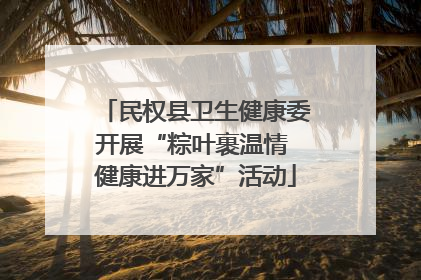 民权县卫生健康委开展“粽叶裹温情 健康进万家”活动