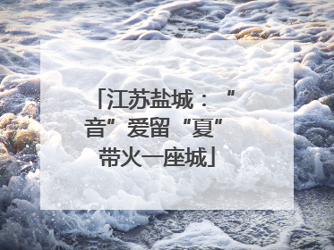 江苏盐城：“音”爱留“夏” 带火一座城