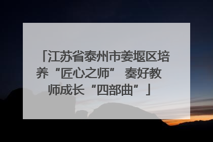 江苏省泰州市姜堰区培养“匠心之师” 奏好教师成长“四部曲”
