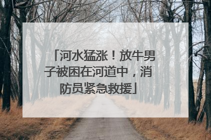 河水猛涨！放牛男子被困在河道中，消防员紧急救援