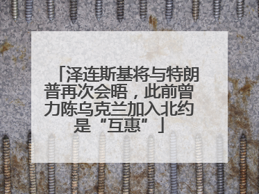 泽连斯基将与特朗普再次会晤，此前曾力陈乌克兰加入北约是“互惠”