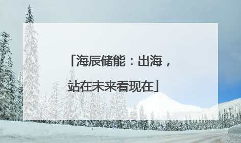 海辰储能：出海，站在未来看现在