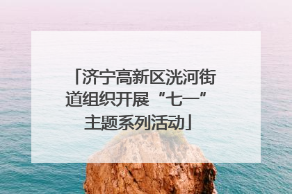 济宁高新区洸河街道组织开展“七一” 主题系列活动